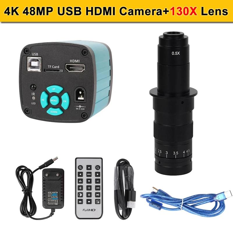  ̰ ī޶   ̰, USB HDMI Camera-microscope180X, 150X, 130X  , 4K 48MP, 1080P 60FPS